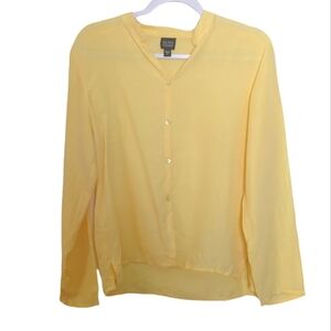 Eileen Fisher Yellow Button Down Shirt